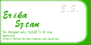 erika sztan business card